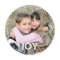 Modern Laurel Wreath Joy Christmas Photo