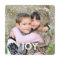 Modern Laurel Wreath Joy Christmas Photo