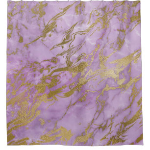 Modern Lavender and Gold Marble