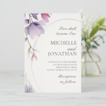 Modern Lavender Floral Bible Christian Wedding