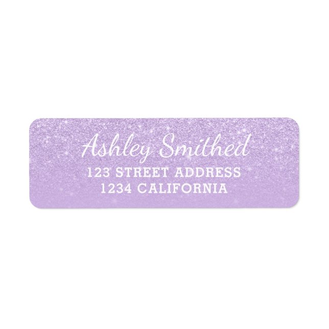Modern lavender glitter ombre purple Sweet 16 (Front)