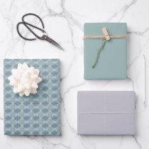 Modern Lavender Grey Summer Green Floral Pattern