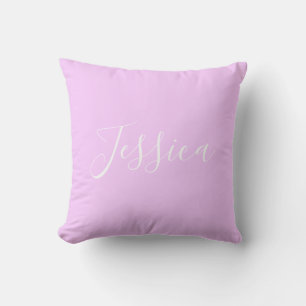 Modern Lavender Monogram Throw Pillow