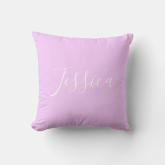 Modern Lavender Monogram Throw Pillow