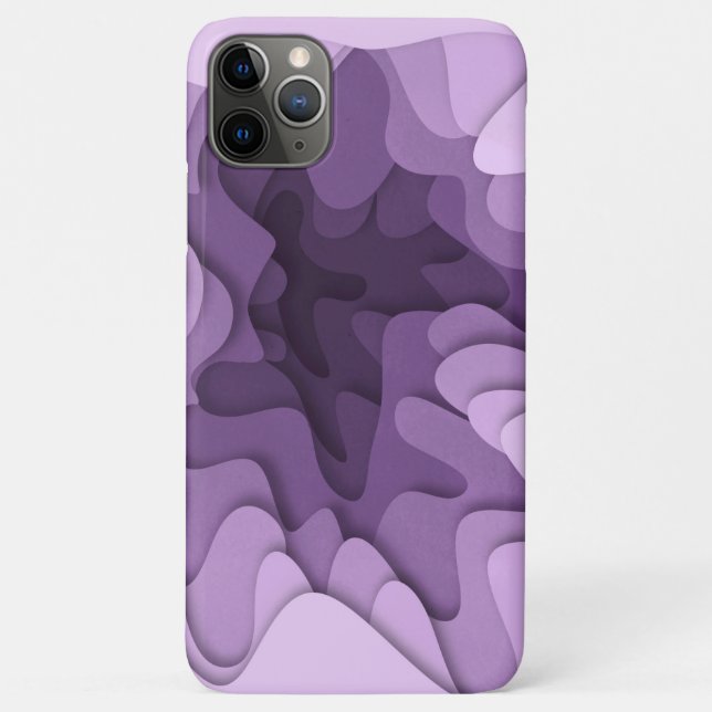 Modern Lavender Ombre Loops and Waves Case-Mate iPhone Case (Back)