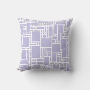 Modern Lavender Purple Abstract Geometric Throw Pi Pillow