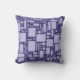 Modern Lavender Purple Abstract Geometric Throw Pi Pillow