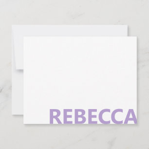 Modern Lavender Purple Bold Monogram Card
