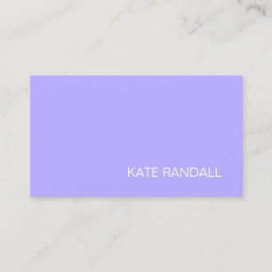 Modern Lavender Purple Professional Business Card