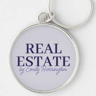 Modern Lavender Real Estate Agent Keychain