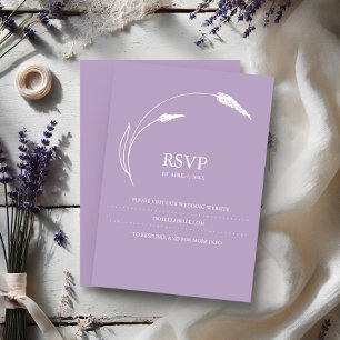 Modern Lavender RSVP Card Wedding Website