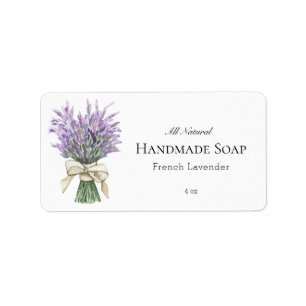 Modern Lavender Soap Bar Business Product Label