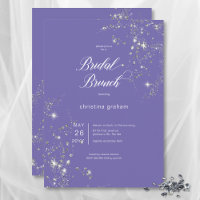 Modern Lavender White Glam Diamonds Bridal Brunch
