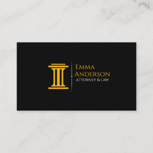 Modern Law & Justice Business Card Attorney