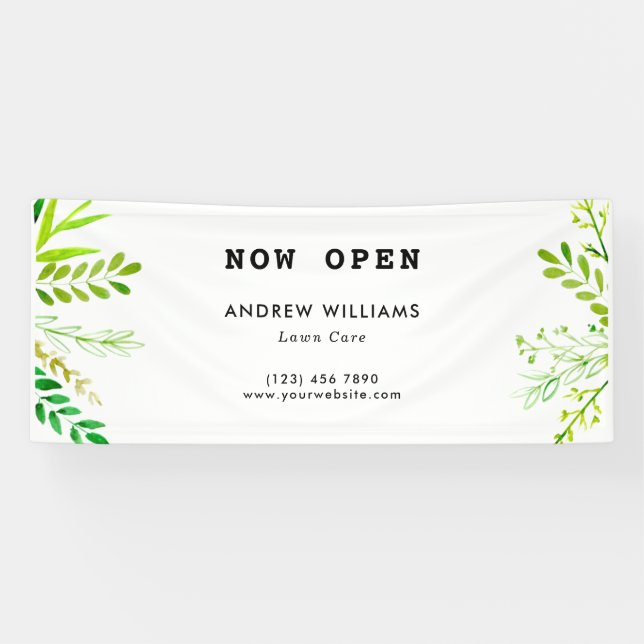 Modern Lawn Care Landscaping Business Banner (Horizontal)
