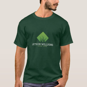 Modern Lawn Care/Landscaping Grass Logo Green T-Shirt