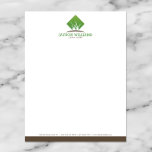 Modern Lawn Care/Landscaping Grass Logo Letterhead<br><div class="desc">A clean and modern logo design of silhouetted blades of grass rest above your name or business name on this personalized letterhead. Designed for lawn care businesses,  landscaping companies,  garden designers and more. Artwork and design © 1201AM Design Studio</div>