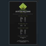 Modern Lawn Care/Landscaping Grass Logo Price List Flyer<br><div class="desc">A clean and modern logo design of silhouetted blades of grass rest above your name or business name on this customizable flyer template. Designed for lawn care businesses, landscaping companies, garden designers and more. Great to use for price lists, service menus, promotions, announcements and more. Artwork and design © 1201AM...</div>