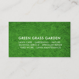 Modern Lawn Care Landscaping mowing gardening Business Card