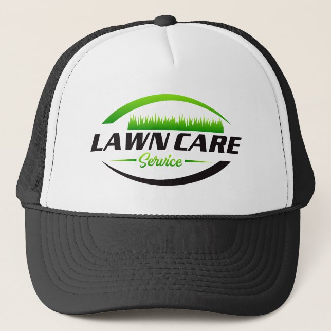 Modern Lawn Care & Landscaping Trucker Hat (Front)