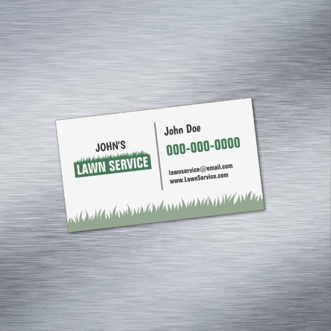 Modern Lawn Service Magnetic Profile Card (In Situ)