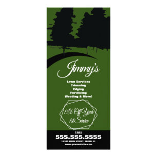 Modern Lawn Services Business Tree Logo B  Rack Card