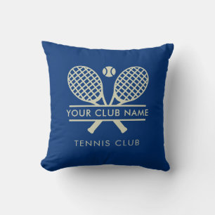 Modern Lawn Tennis Country Club Name Team Office Throw Pillow