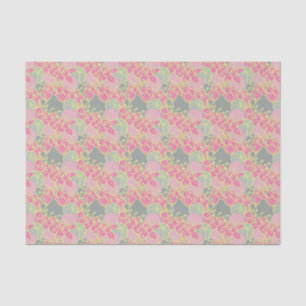 modern leaf, bud, and flower pattern tissue paper