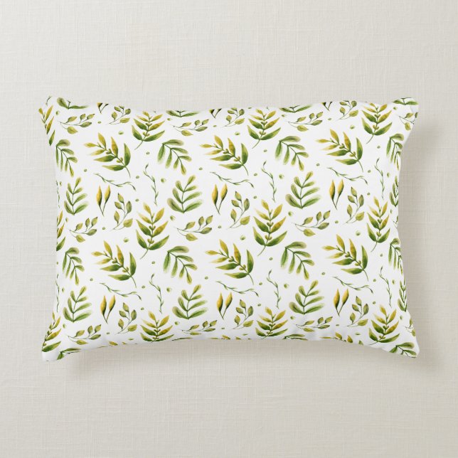 Modern Leaf Design Accent Pillow (Front)