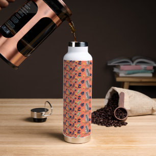 Modern Leaf Pattern Water Bottle