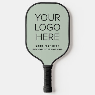 Modern League Team Business Logo Sage Green Pickleball Paddle