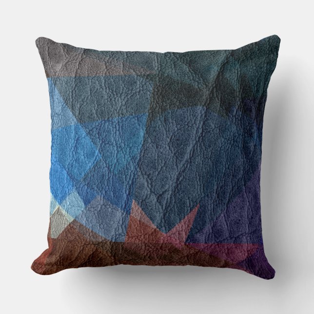 Modern Leather #2 Throw Pillow (Front)
