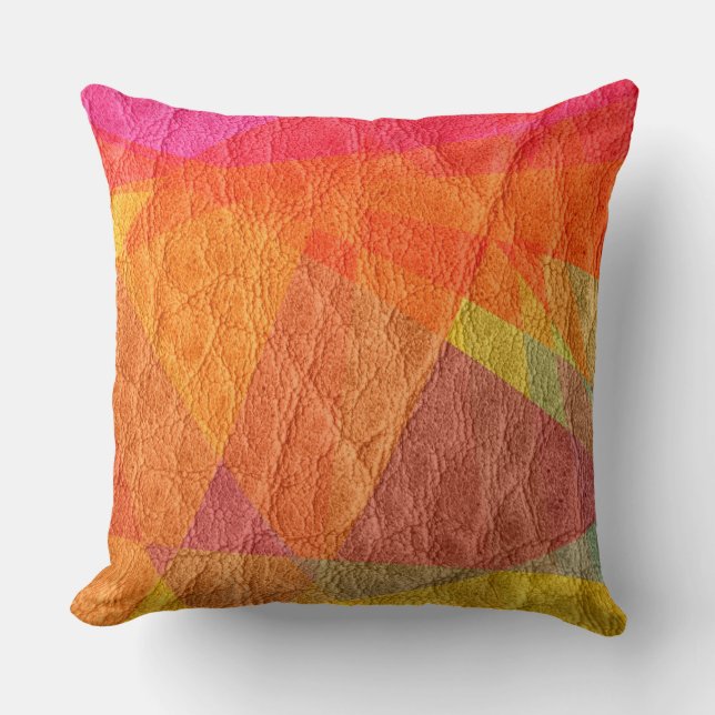 Modern Leather #3 Throw Pillow (Front)