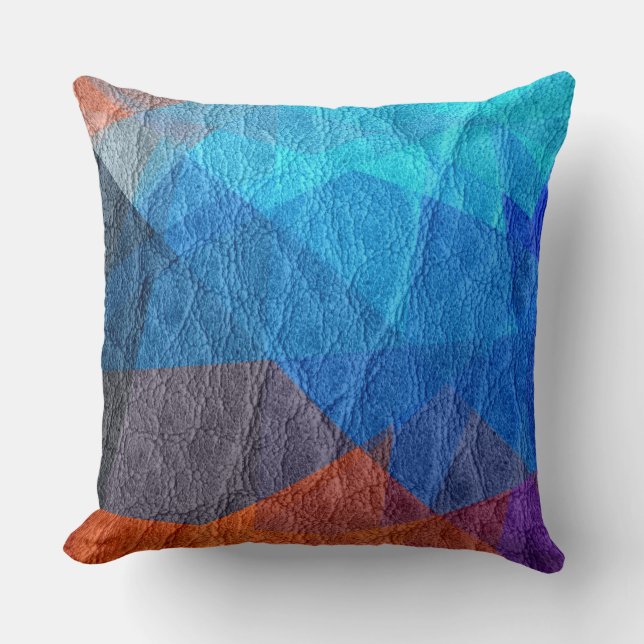 Modern Leather #4 Throw Pillow (Front)