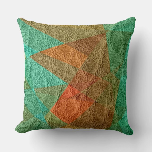 Modern Leather #6 Throw Pillow (Front)
