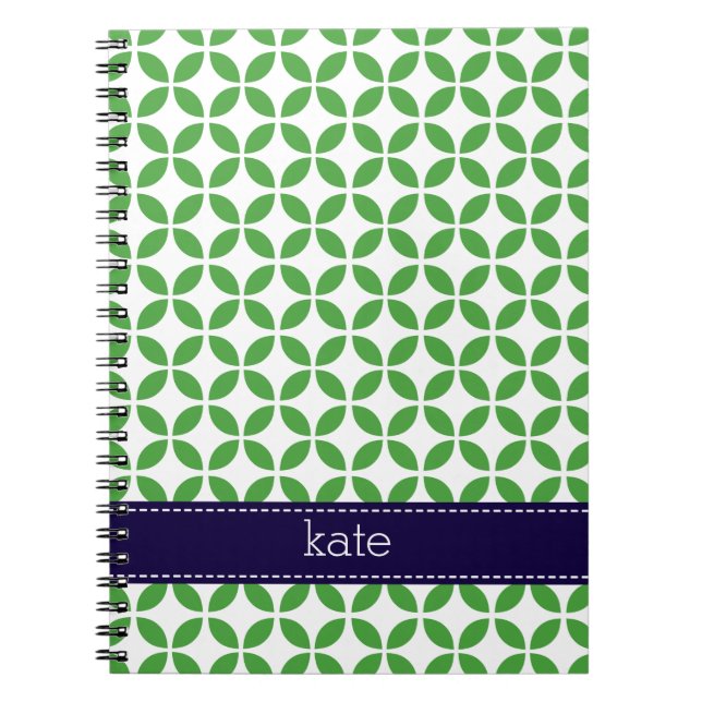 Modern Leaves Custom Notebook (Front)