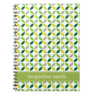 Modern Leaves Personalized Notebook - Green