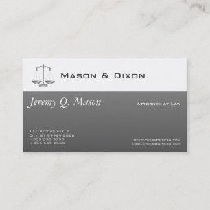 Modern Legal Scales of Justice Professional Business Card