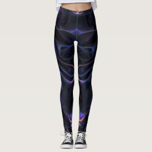Modern leggings with black abstract colour transit