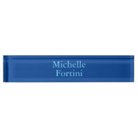 Modern Legible Name Plain Sky & Deep Blue