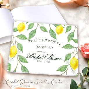 Modern Lemon Boho Summer Bridal Shower Guest Book