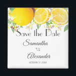 Modern Lemon Boho Summer Wedding Save the Date Magnet<br><div class="desc">Modern lemon boho summer wedding save the date magnet. The text can be changed using right the "Details" menu. To fit everything to your needs please click the "Customize" button and you can text style and colour change. Please contact me if you need help, for matching items or you have...</div>