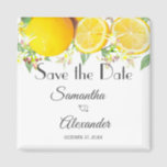 Modern Lemon Boho Summer Wedding Save the Date Magnet<br><div class="desc">Modern lemon boho summer wedding save the date magnet. The text can be changed using right the "Details" menu. To fit everything to your needs please click the "Customize" button and you can text style and colour change. Please contact me if you need help, for matching items or you have...</div>