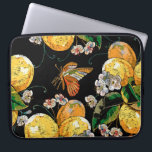 Modern Lemon Citrus Floral Butterfly Pattern Laptop Sleeve<br><div class="desc">This modern design features a pattern on lemons with flowers and butterflies #lemon #citrus #butterflies #electronics #laptopcases #laptop #laptopsleeves #office #school #home #work #gift #gifts #fashionable #style #stylish #trendy #trending</div>