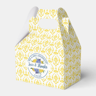 Modern Lemon Citrus Summer Wedding Favor Box
