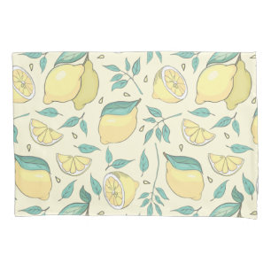 Modern Lemon Citrus Summer yellow Personalised     Pillowcase