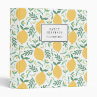 Modern Lemon Citrus Yellow Green Summer Recipe