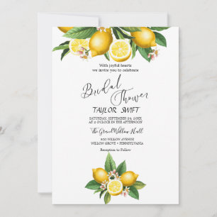 Modern Lemon Garden   Bridal Shower Invitation