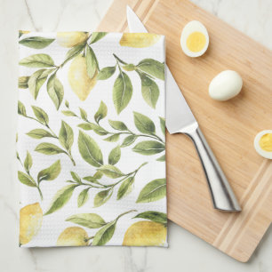 Modern Lemon Vines Kitchen Towel