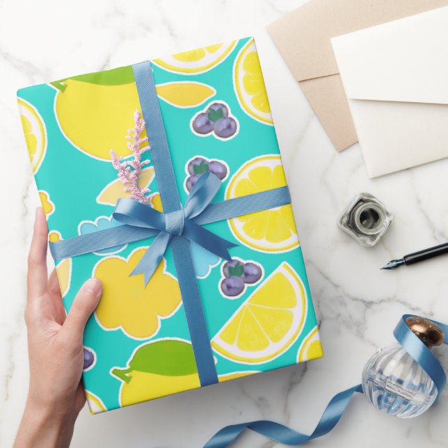 Modern Lemon Wrapping Paper (Gifting)